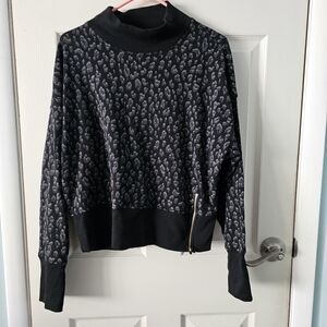 Black Patterned Women's Sweater